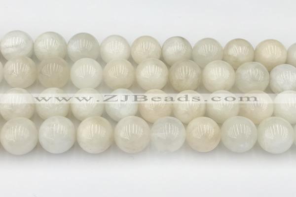 CMS2030 15.5 inches 12mm round white moonstone beads wholesale