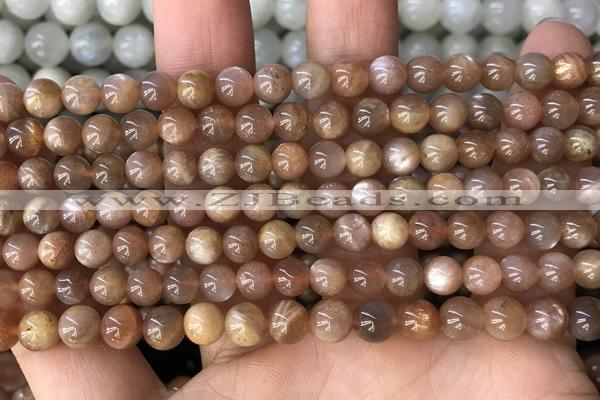 CMS2062 15.5 inches 6mm round moonstone gemstone beads