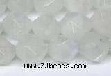 CMS2066 15.5 inches 8mm faceted nuggets white moonstone beads