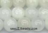 CMS2095 15 inches 6mm round white moonstone beads