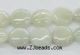 CMS210 15.5 inches 14mm flat round moonstone gemstone beads wholesale