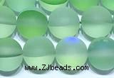 CMS2190 15 inches 6mm, 8mm, 10mm & 12mm round matte synthetic moonstone beads