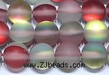 CMS2219 15 inches 6mm, 8mm, 10mm & 12mm round matte synthetic moonstone beads