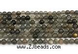 CMS2301 15 inches 6mm round black moonstone beads wholesale