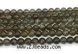 CMS2302 15 inches 8mm round black moonstone beads wholesale