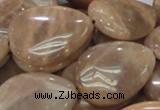 CMS31 15.5 inches 22*30mm flat teardrop moonstone gemstone beads