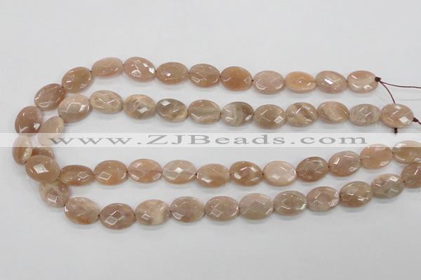 CMS35 15.5 inches 12*16mm faceted oval moonstone gemstone beads