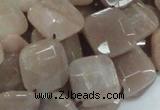 CMS42 15.5 inches 14*14mm faceted diamond moonstone gemstone beads