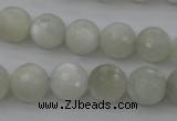 CMS453 15.5 inches 8mm faceted round white moonstone gemstone beads