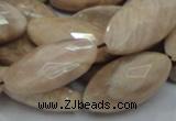 CMS51 15.5 inches 15*30mm faceted marquise moonstone gemstone beads