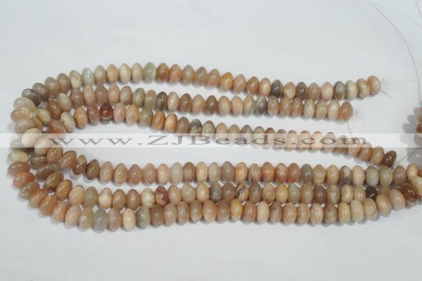 CMS519 15.5 inches 6*10mm rondelle moonstone beads wholesale