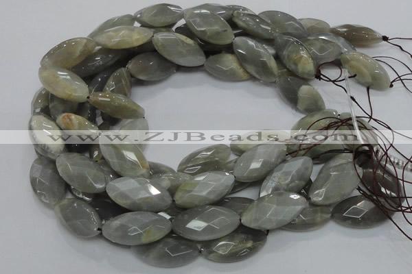 CMS52 15.5 inches faceted marquise 15*30mm moonstone gemstone beads