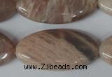 CMS543 15.5 inches 20*40mm marquise moonstone beads wholesale