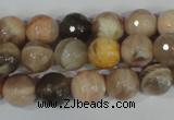 CMS572 15.5 inches 10mm faceted round moonstone beads wholesale