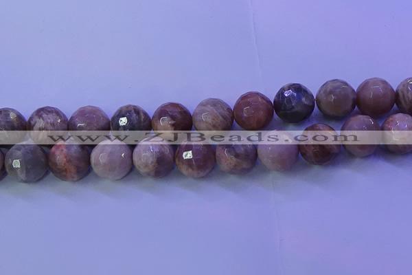 CMS576 15.5 inches 18mm faceted round moonstone gemstone beads