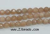 CMS58 15.5 inches 6mm faceted round moonstone gemstone beads