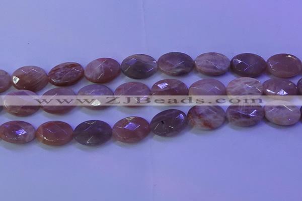 CMS587 15.5 inches 15*20mm faceted oval moonstone gemstone beads