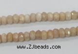 CMS66 15.5 inches 4*6mm faceted rondelle moonstone gemstone beads