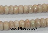CMS67 15.5 inches 5*10mm faceted rondelle moonstone gemstone beads