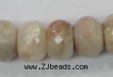 CMS69 15.5 inches 13*20mm faceted rondelle moonstone gemstone beads