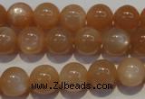 CMS703 15.5 inches 10mm round peach moonstone beads wholesale