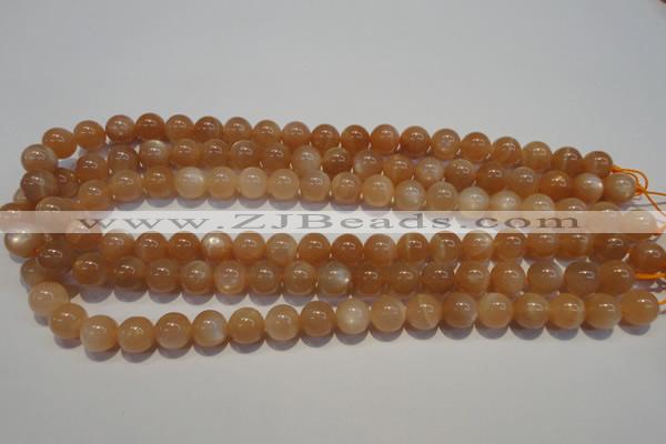 CMS703 15.5 inches 10mm round peach moonstone beads wholesale