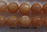 CMS735 15.5 inches 14mm round A grade natural peach moonstone beads