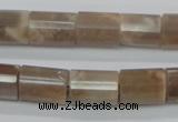 CMS77 15.5 inches 10*14mm faceted column moonstone gemstone beads