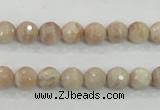 CMS83 15.5 inches 8mm faceted round moonstone gemstone beads