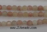 CMS870 15.5 inches 6mm faceted round moonstone gemstone beads