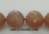 CMS946 15.5 inches 16mm faceted round A grade moonstone gemstone beads