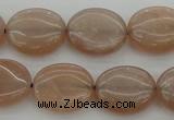 CMS961 15.5 inches 10*12mm oval A grade moonstone beads