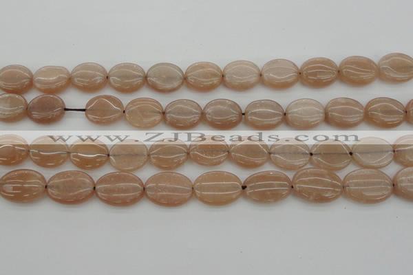 CMS961 15.5 inches 10*12mm oval A grade moonstone beads