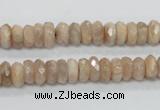 CMS98 15.5 inches 4*8mm faceted rondelle moonstone gemstone beads