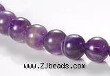 CNA02 8mm round AB grade natural amethyst quartz beads Wholesale