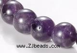 CNA05 AB grade 14mm round natural amethyst quartz bead Wholesale