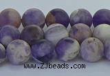 CNA1052 15.5 inches 8mm round matte dogtooth amethyst beads