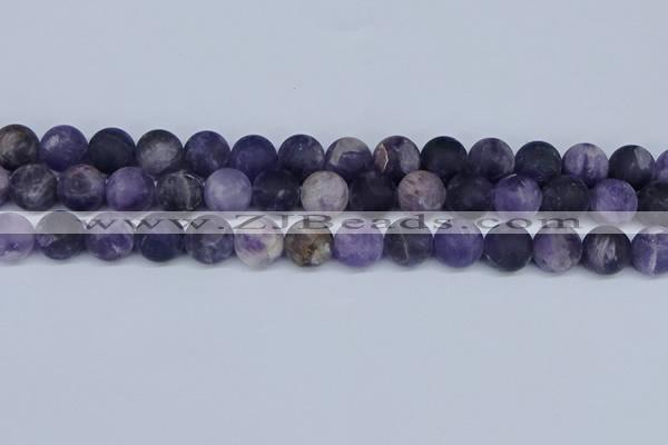 CNA1064 15.5 inches 12mm round matte dogtooth amethyst beads