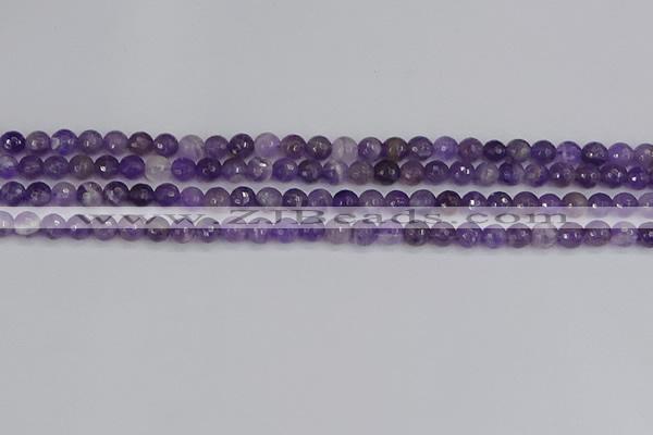 CNA1070 15.5 inches 4mm faceted round dogtooth amethyst beads