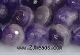 CNA1074 15.5 inches 12mm faceted round dogtooth amethyst beads