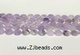 CNA1124 15.5 inches 12mm flat round natural lavender amethyst beads