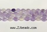 CNA1125 15.5 inches 14mm flat round natural lavender amethyst beads