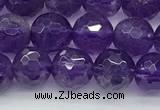 CNA1171 15.5 inches 6mm faceted round natural amethyst beads