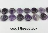 CNA1190 15.5 inches 20*20mm heart amethyst beads wholesale