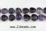 CNA1191 15.5 inches 20*20mm heart amethyst beads wholesale