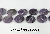 CNA1193 15.5 inches 25*30mm oval amethyst beads wholesale