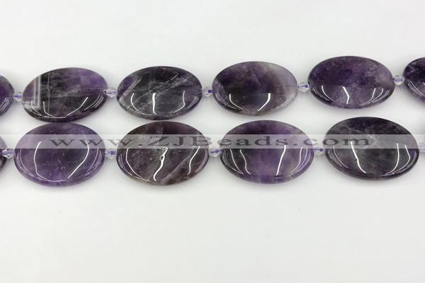 CNA1195 15.5 inches 30*40mm oval amethyst beads wholesale