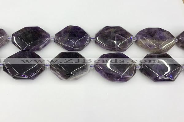CNA1198 15.5 inches 30*40mm freeform amethyst beads wholesale