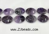 CNA1209 15.5 inches 30*40mm faceted oval amethyst gemstone beads