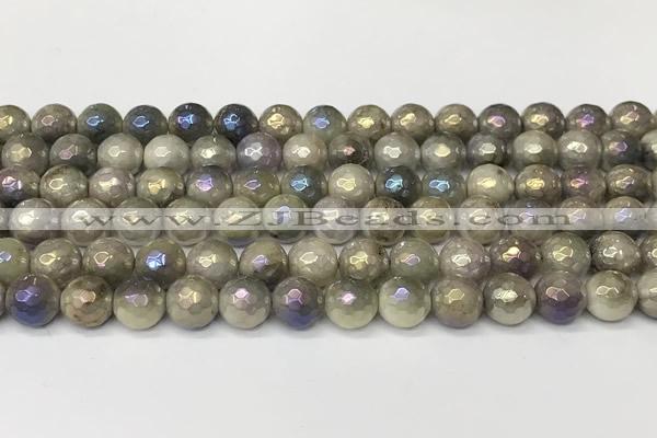 CNA1236 15 inches 8mm faceted round AB-color lavender amethyst beads